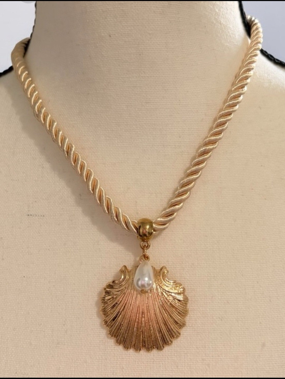 Mayamar Gold Shell Pendant Necklace with Pearl Accent - Women Jewelry